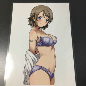 渡辺曜 7 切抜き ラミネート処理品 加工品 切抜 切り抜き A4 1枚 両面　イラスト ラブライブ