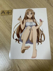 ソードアートオンライン　アスナ　リーファ　切抜き ラミネート　A4 イラスト　Mはに