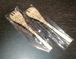  free shipping unopened new goods wooden cutlery fork Pooh n2 pcs set ①