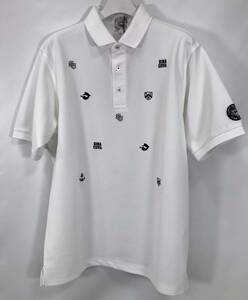 sinakoba polo-shirt with short sleeves white stone chip pattern not yet have on sharing equipped 