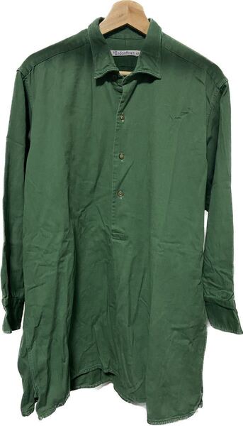 送料込み 50s ビンテージ グランパシャツ indanthren ドイツ製 Germany vintage EURO Grandpa Shirts サイズ42 XL ユーロ古着