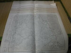 長野、群馬、栃木周辺　古地図　7枚　5万分の１