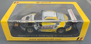★spark【1/43 Porsche 911 GT3R - ROWE Racing -5h スパ24h 2019 #98】ポルシェ