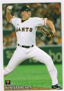 2019 カルビー プロ野球チップス カード 第3弾 #195 読売ジャイアンツ スコット・マシソン Scott Mathieson 巨人