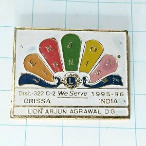 送料無料)インド オリッサ州 ライオンズクラブ 記念 ピンバッジ PINS ピンズ A14425