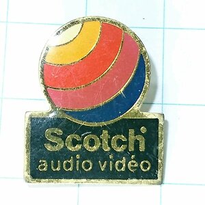 送料無料)Scotch スコッチ オーディオ ビデオ テープ アメリカ輸入 アンティーク PINS ピンズ ピンバッジ A14687