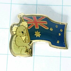 送料無料)コアラと国旗 観光 旅行記念 オーストラリア輸入 アンティーク PINS ピンズ ピンバッジ A14937