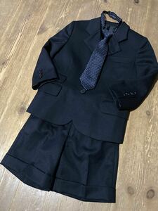 【フォーマル】BURBERRYLONDON バーバリーロンドン キッズ100 男の子 パンツスーツ ネクタイ付 日本製 ブラック