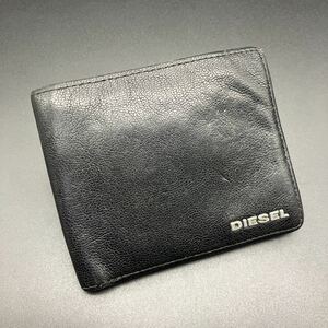 即決 DIESEL ディーゼル 二つ折り財布 ブラック