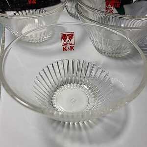 HOYAガラス　ホヤガラス　K&K 国分商店　企業販促もの　サラダボウル？　昭和レトロ　当時もの