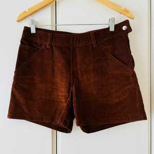 H2169cL{A.P.C. A.P.C. } size 36 (S~M rank ) corduroy short pants Brown tea color lady's USED casual beautiful goods 