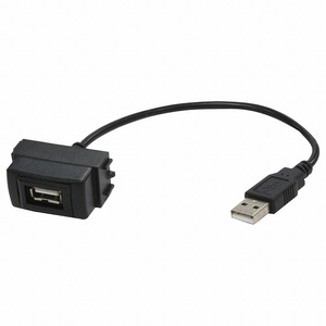 ニッサンAタイプ エルグランド E52 H22.8～現在 USB接続通信パネル USB1ポート 埋め込み 増設USBケーブル 2.1A 12V