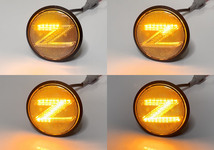 送料込 Z34系 フェアレディZ 流れるウインカー Zマーク シーケンシャル LED サイドマーカー スモーク 交換式 エンブレム ロードスター_画像3