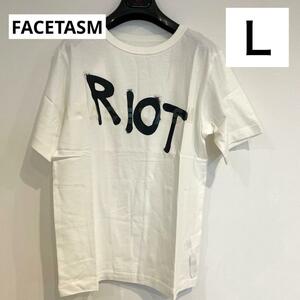 RIOTライオット FACETASM ファセッタズム 半袖 Ｔシャツ ホワイト　L