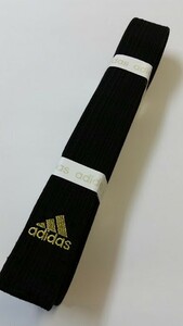 adidas Adidas black obi 340cm ( gold thread Logo embroidery model ) new goods.