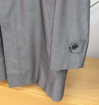 noumi 野海 シングルコート グレー メンズ ビジネス シルク LLサイズ ストライプ ロングコート_画像7