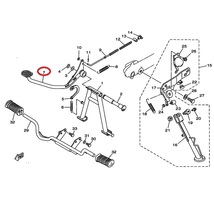 4GL-27211-01 ヤマハ郵政メイトT90Tブレーキペタル純正未使用品送料無料_画像9