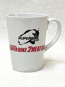 8522/陶器 鈴鹿 スーパーバイク ジャパン SUZUKA SUPER BIKE 2HEAT RACE バイクレース マグカップ 未使用 デッドストック品