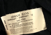 送料無料♪※難あり ARMANI JEANS アルマーニジーンズ デザインカットソー 紺_画像9