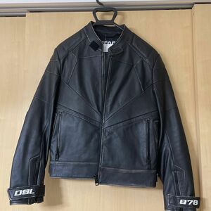 【新品未使用】 DIESEL 蛇腹 バイカー ライダースジャケット シングル L黒