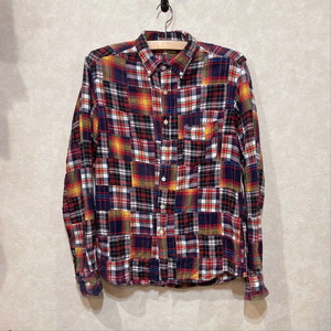 ユナイテッドアローズ　green label relaxing by UNITED ARROWS　クレイジーパターンネルシャツ　size L