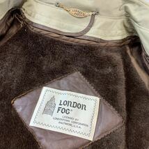 90‘s LONDON FOG ロンドンフォグ 玉蟲色 ファーライナー付き パイピング トレンチコート レディース 大きいサイズ 13号 XL_画像8