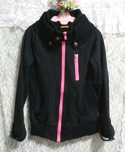 100% cotton black pink chuck cardigan/outerwear,ladies' fashion,cardigan,medium size