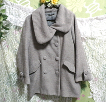 可愛いガーリー灰色ロングコート/外套 Cute girly gray long coat_画像1