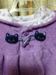 * Anna Sui Mini *.... poncho * purple * tag equipped * cat *ANNASUImini* free size *... pretty *70*80*90*
