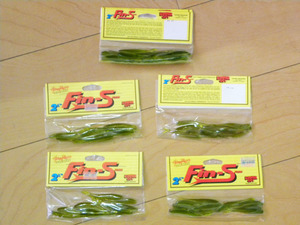 ☆サイト用☆フィンズフィッシュ FIN-S FISH（透明グリーン）2.5inch 100匹（20匹×5枚）☆かつおナブラにも☆