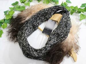 Новый*b / r / u / s / h щетка щетка*NIT Nude Muffler с тибетским мехом (2) Список цена 6900 иен*