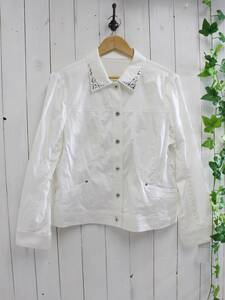  new goods *CASCADEBLANCHE rental card Blanc shu*biju- equipment ornament shirt jacket (15+) regular price 48,000 jpy * made in Japan 