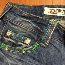 【美品】DRIVE JEANS ドライブジーンズ ワイドデニム 25_画像6