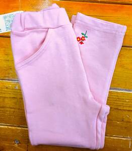 * prompt decision * new goods tag attaching Will me Lee WILL MERY* flower. one Point embroidery stretch baby length pants long pants * baby 95cm 2-3 -years old Y1430