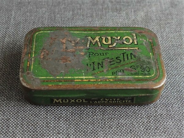 【送料無料】Muxol tin缶 フランス蚤の市 ブロカント アンティーク 104032