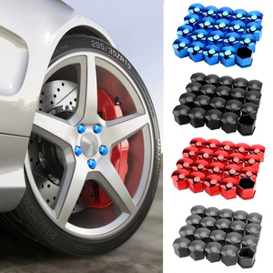 新商品 20p 車 ホイール ナット キャップ 保護カバー ハブ ネジ カバー タイヤナット ボルト 装飾 ブラック グレー ブルー レッド