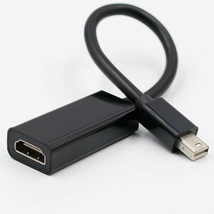 mini DP to HDMI 変換アダプター ミニディスプレイポート【ブラック】