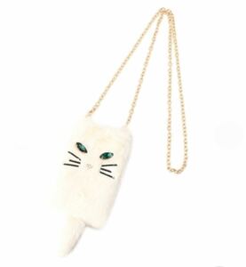  последний новый товар OZOC мех боа кошка смартфон небольшая сумочка "теплый" белый (003) обычная цена 4389 иен 
