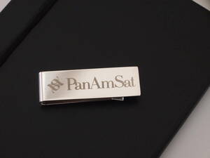 Tiffany&Co. money clip PanAamSat Logo stamp sterling silver 