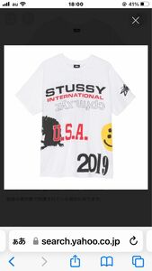 未使用stussy2019独立記念Tシャツサイズm USA WHITE