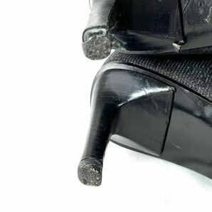★GUCCI グッチ ブーツ GG柄 GGキャンバス ショートブーツ ブラック 黒 レディース ヒール シューズ 靴 36C 22.5cmの画像9