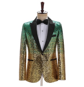 ST02-47c new goods 2 point gradation! green + gold 5 color. development men's fine clothes fine clothes suit set tuxedo stage costume outer garment trousers M L-5XL musical performance production presentation 