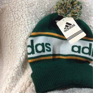 ★ａｄｉｄａｓ★アディダス★ニット帽★緑★新品未使用タグ付★即決★