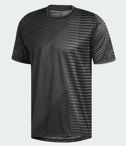 (新品) アディダス adidas 半袖機能Tシャツ M4T STRONG キカガクグラフィックヘザーTシャツ Sサイズ 黒 ブラック グレー トレーニング