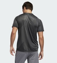(新品) アディダス adidas 半袖機能Tシャツ M4T STRONG キカガクグラフィックヘザーTシャツ Sサイズ 黒 ブラック グレー トレーニング_画像6
