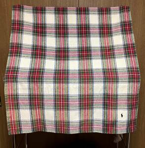 RALPH LAUREN Ralph Lauren blanket / lap blanket tartan check po knee black? secondhand goods some stains equipped 