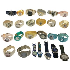 【腕時計 25本まとめ】CASIO G-SHOCK dw-5600 Baby-G TIMEX INDIGLD GUESS VOLVO ALBA 等 QZ ソーラー アナデジ デジタル 動作未確認 T781