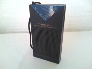 昭和レトロ★TOSHIBA　RP-86　AMラジオ　黒　IC　HIGH　SENSITIVITY★動作品