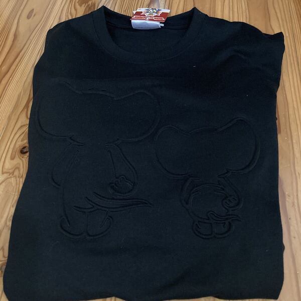 新品即決送料無料♪TOM &JERRY トム&ジェリー ジェリー タフィー エンボス加工 長袖Tシャツ ロンT Lサイズ 中黒