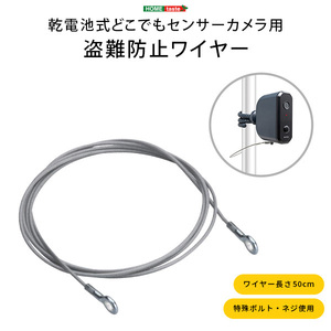 乾電池式どこでもセンサーカメラ用　盗難防止ワイヤー